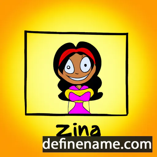 cartoon of the name Zina