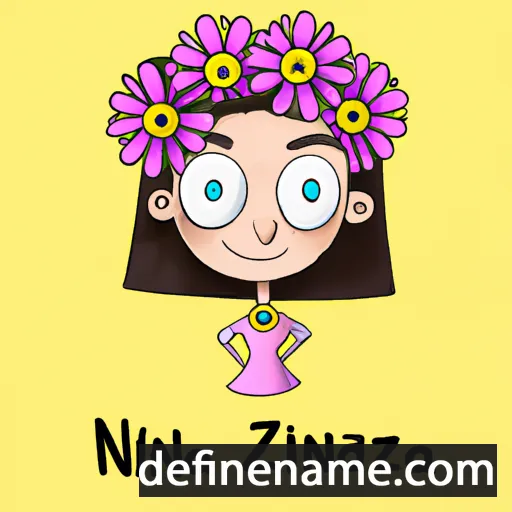 cartoon of the name Zinnia