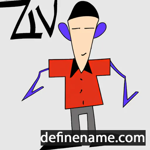 cartoon of the name Ziv