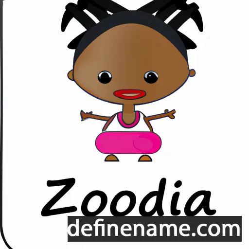 cartoon of the name Zodwa