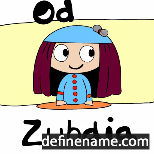 cartoon of the name Zoubida