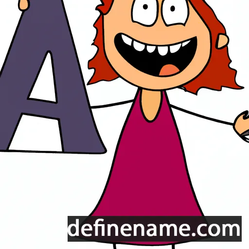 cartoon of the name A