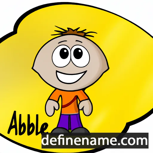 cartoon of the name Aabel