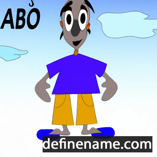 cartoon of the name Aabo