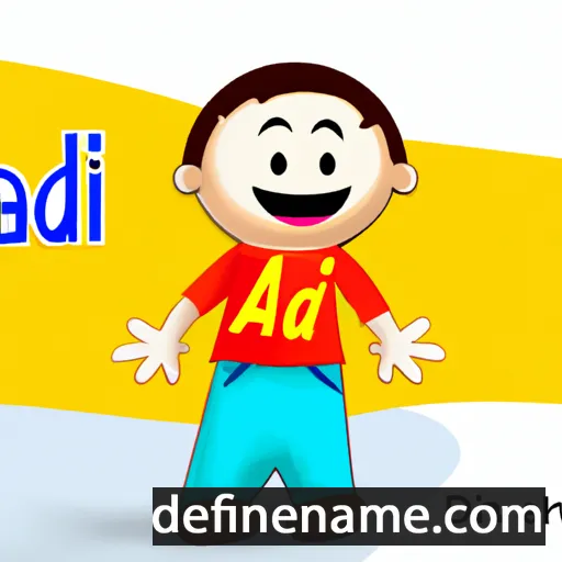 cartoon of the name Aadi