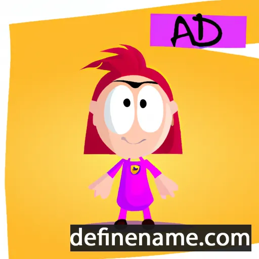 cartoon of the name Aadina