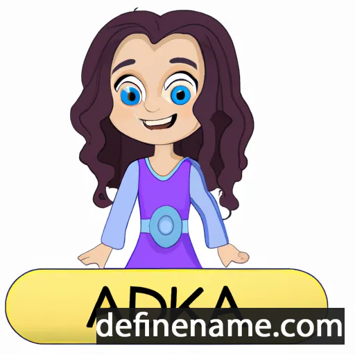 cartoon of the name Aadrika