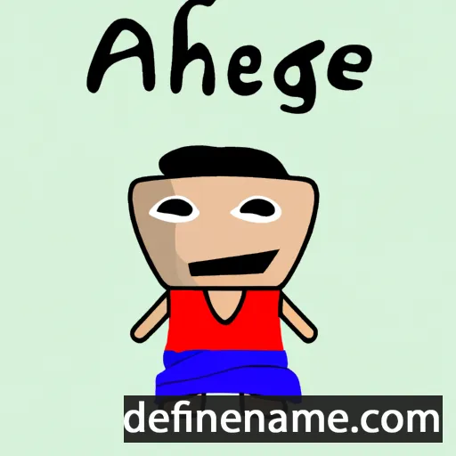 cartoon of the name Aaghe