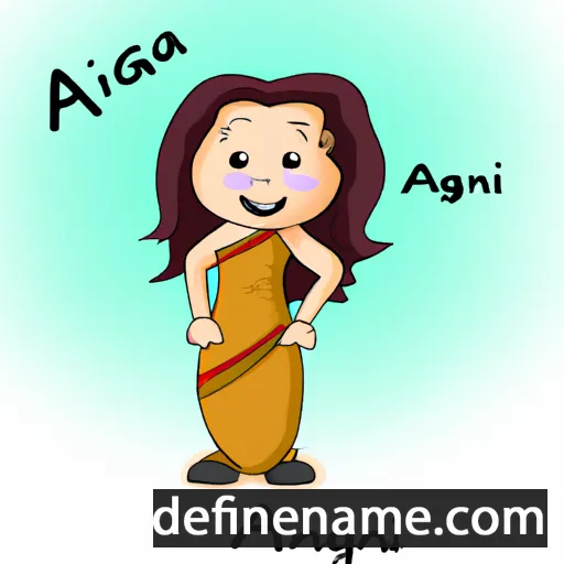 cartoon of the name Aagni