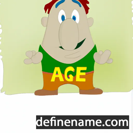 cartoon of the name Aagte