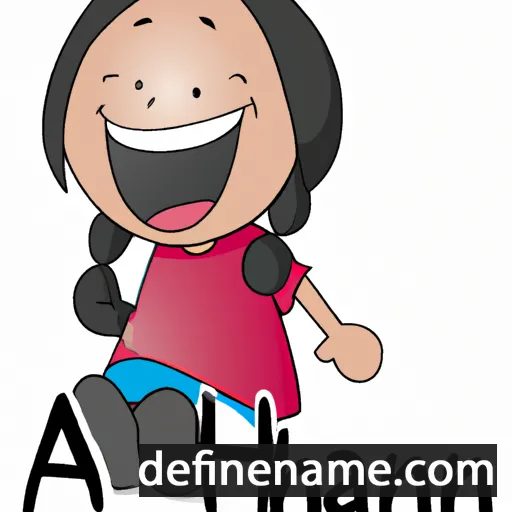 cartoon of the name Aahanah