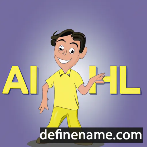 cartoon of the name Aahil