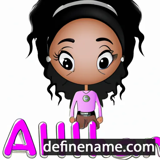 cartoon of the name Aahliyah