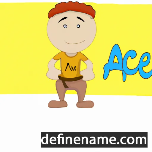 cartoon of the name Aaje