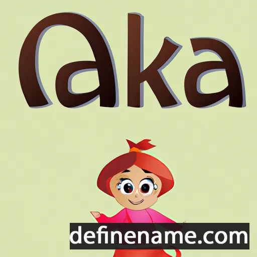 cartoon of the name Aaka