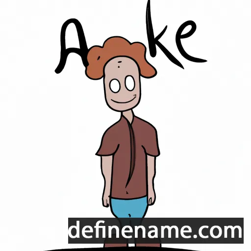 cartoon of the name Aakæ