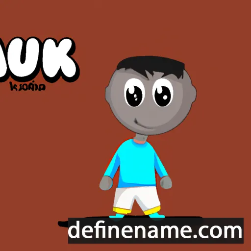 cartoon of the name Aaku