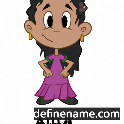 cartoon of the name Aaliah