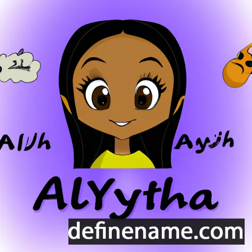 cartoon of the name Aaliayah