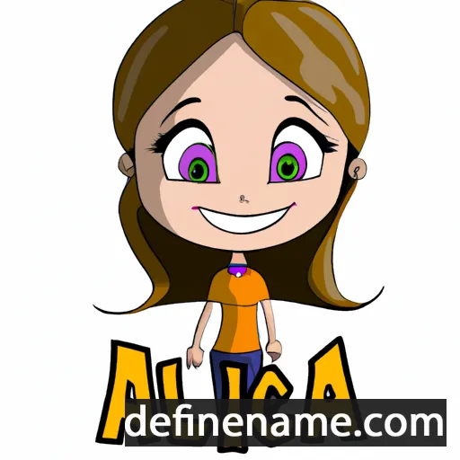 cartoon of the name Aalicia