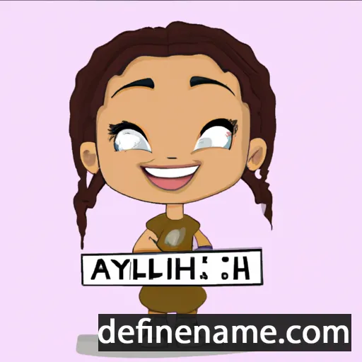 cartoon of the name Aaliyiah