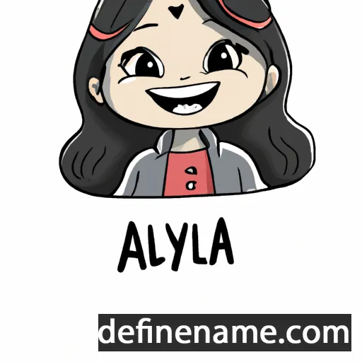 cartoon of the name Aalya