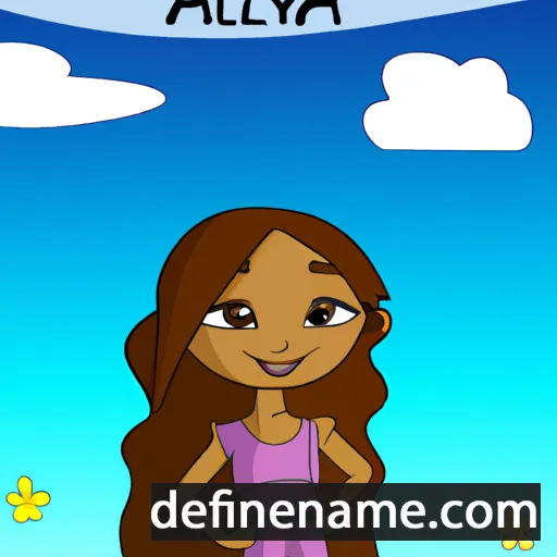 cartoon of the name Aalyah