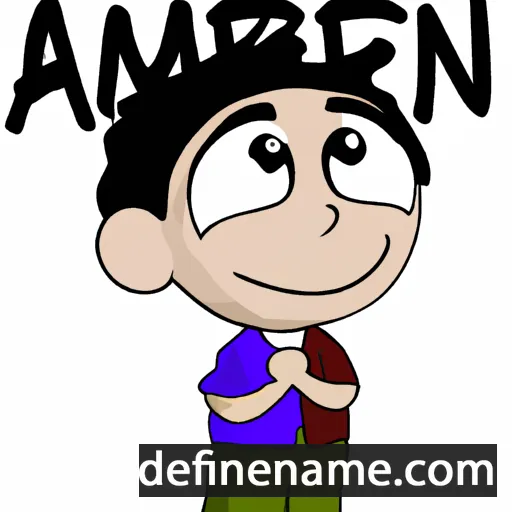 cartoon of the name Aameen