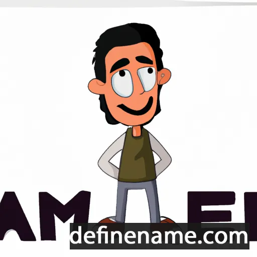 cartoon of the name Aamer