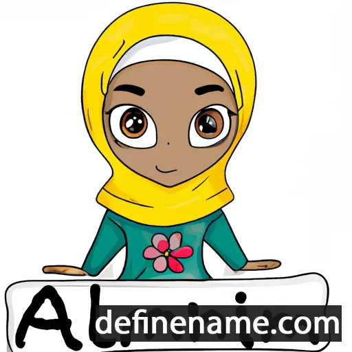 cartoon of the name Aamilah