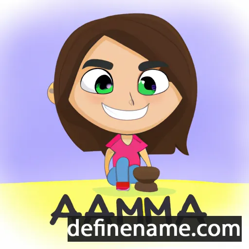 cartoon of the name Aamna