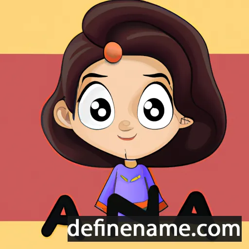 cartoon of the name Aana