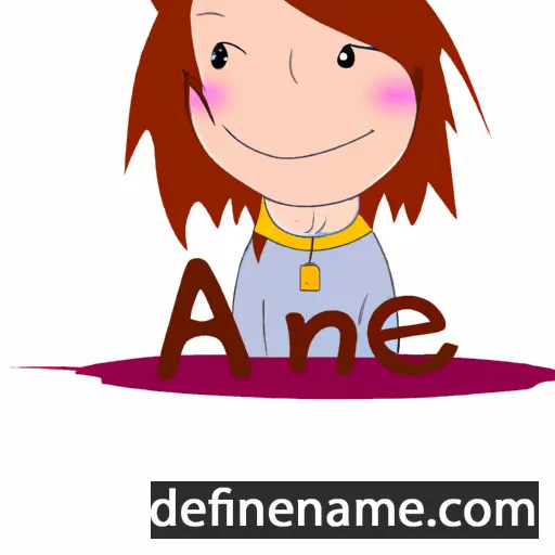 cartoon of the name Aane