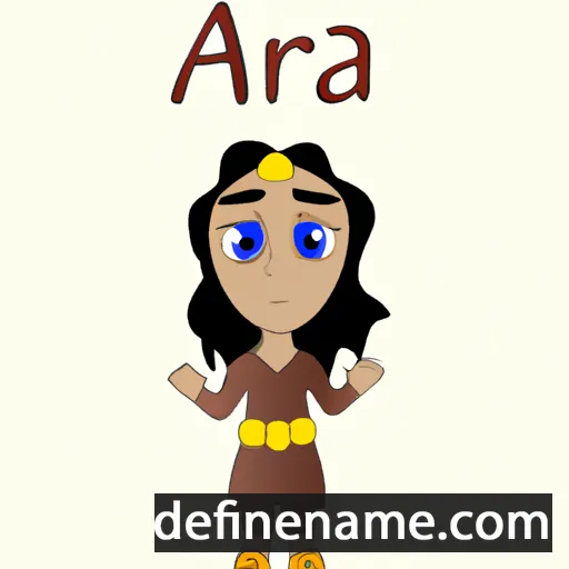 cartoon of the name Aara