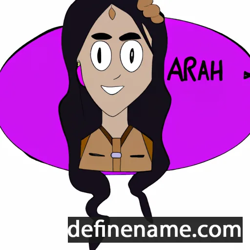 cartoon of the name Aarah