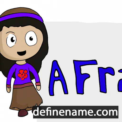 cartoon of the name Aarifa