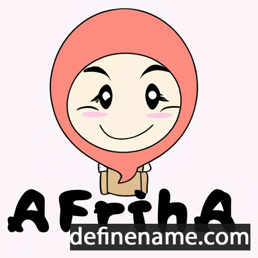 cartoon of the name Aarifah