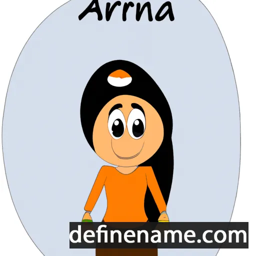 cartoon of the name Aarna