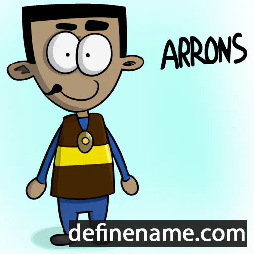 cartoon of the name Aaronas