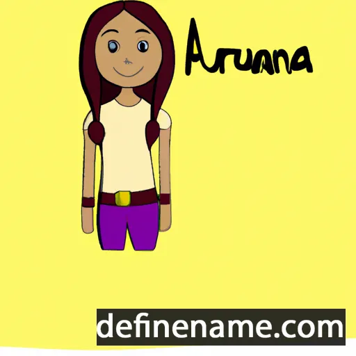 cartoon of the name Aaruna