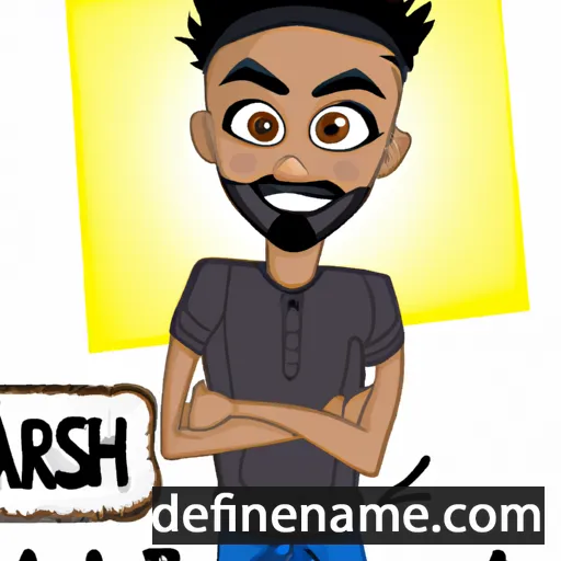 cartoon of the name Aarush