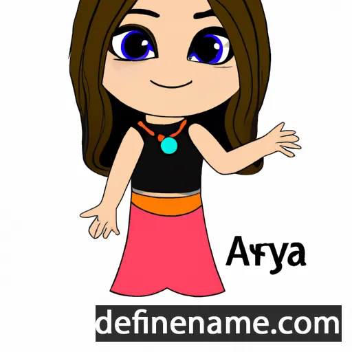 cartoon of the name Aarya