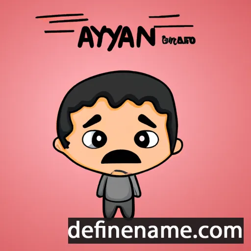 cartoon of the name Aaryan