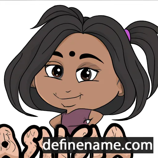 cartoon of the name Aasha