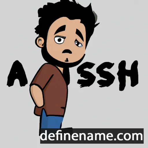 cartoon of the name Aashish