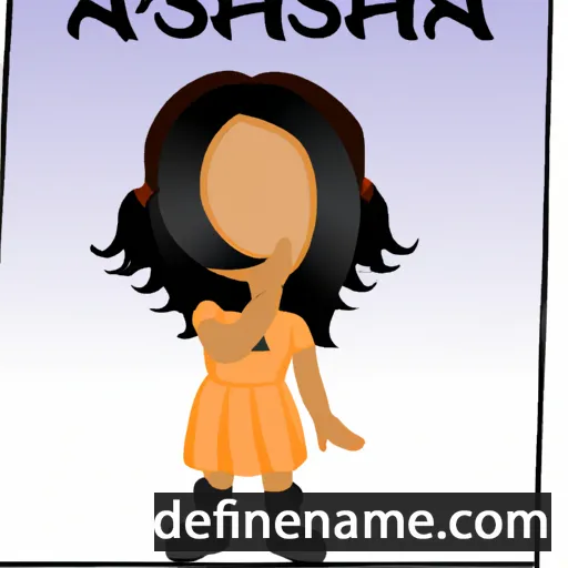 cartoon of the name Aashna