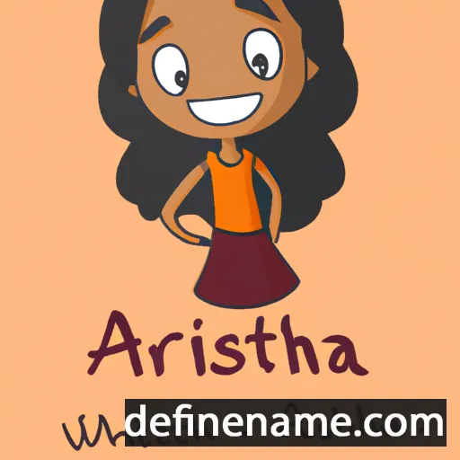 cartoon of the name Aashritha