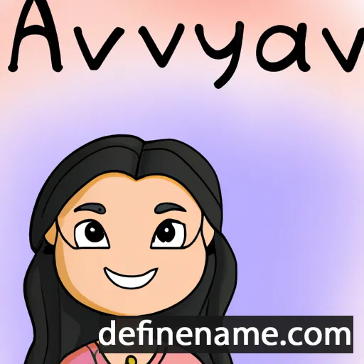 cartoon of the name Aavya