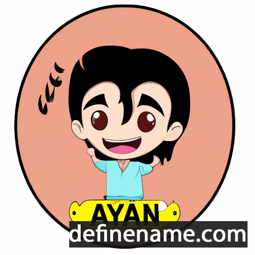 cartoon of the name Aayan