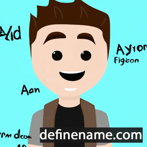 cartoon of the name Aayden